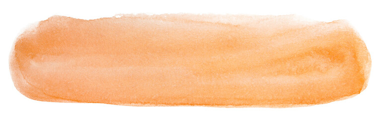 Fototapeta premium watercolor stain orange, on paper watercolor texture. paint element for design