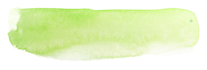 green transparent watercolor stain template, on paper watercolor texture. paint element for design