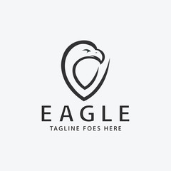 Eagle logo design template. Vector illustration