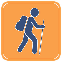 Hiking icon illustration
