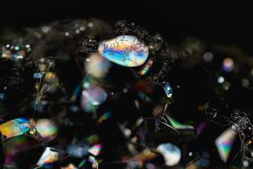 Fototapeta na wymiar Interesting Macro Photography of Soap Bubbles texture