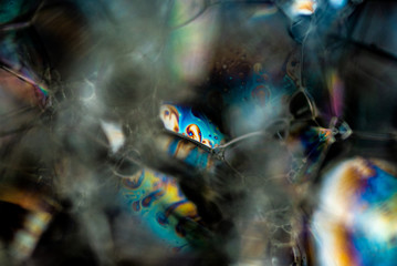 Interesting Macro Photography of Soap Bubbles texture