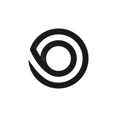 O letter logo formed by two parallel lines with noise texture.