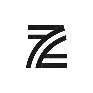 Z letter logo formed by two parallel lines with noise texture.
