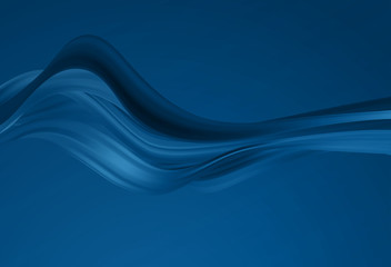 Classic Blue Color. Fashion color. Abstract flow form