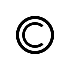 Fototapeta premium Copyright Symbol Icon, Vector Illustration
