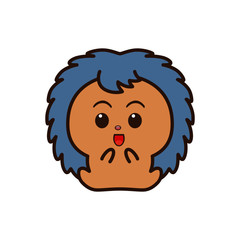 Hedgehog cartoon illustration isolated on white background