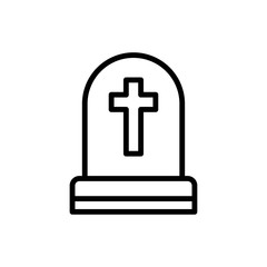 Halloween icon : funeral gravestone design trendy