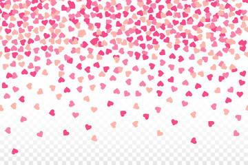 Valentines heart rain background illustration