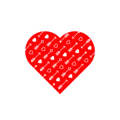 Amour Symbol with Heart and Arrow Icon. Vector illustration