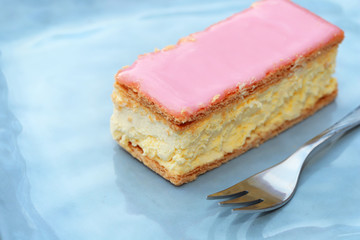 Delicious Dutch pastry called Tompouce.