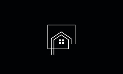 A line art house logo