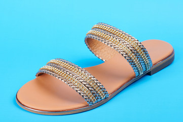 Shiny woman sandal