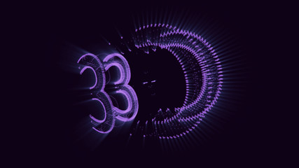 Abstract Particle Background | 3D Render Illustration. 