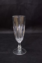 Mock up  design set of elegant and traditional drink ware / drinking glass & Jar for wine or juice, transparent isolated on black background template for branding identity and company logo