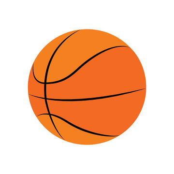 Isolated basketball ball