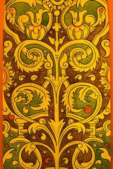 pattern with golden ornament