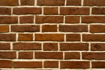 brick red wall and house background. brick house.