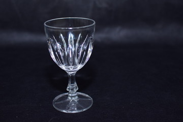 Mock up  design set of elegant and traditional drink ware / drinking glass & Jar for wine or juice, transparent isolated on black background template for branding identity and company logo isolated