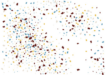 Festive color rectangle confetti background. Abstract frame confetti texture for holiday, postcard, poster, website, carnivals, birthday and children's parties. Cover confetti mock-up. Wedding card