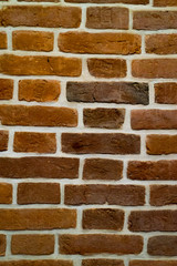 brick red and white wall and house background. brick house.