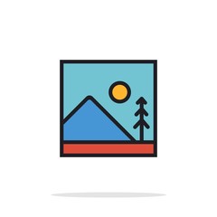mountain icon design vector illustration