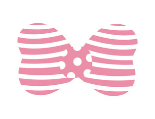 decorative bow tie with dots and stripes