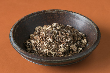 Dandelion Root in a Bowl