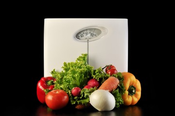 All kinds of fruit in vegetable in a set