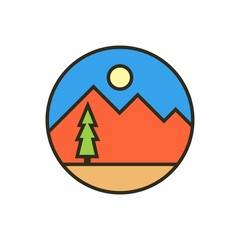mountain logo design vector illustration