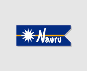 Nauru flag illustration