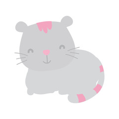 cute gray cat cartoon animal feline