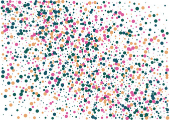Festive color round confetti background. Abstract frame confetti texture for holiday, postcard, poster, website, carnivals, birthday and children's parties. Cover confetti mock-up. Wedding card layout