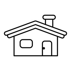 silhouette of house on white background
