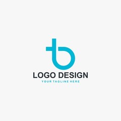 Letter B logo design. Abstract technology sign symbol. Monogram B outline icon vector.