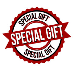 Special gift label or sticker