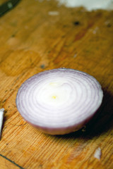 Close up shot of a red onion