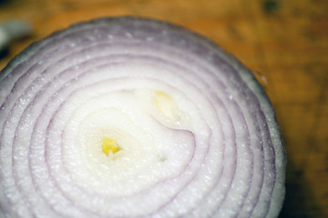 Close up shot of a red onion