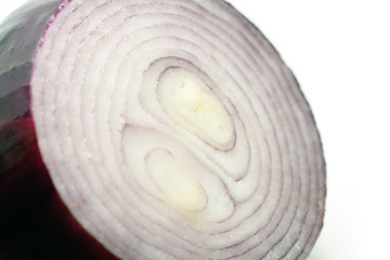 Close up shot of a red onion