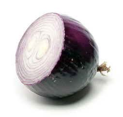 Close up shot of a red onion