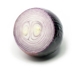 Close up shot of a red onion