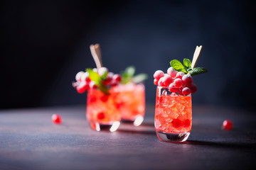 Alcoholic shot with currant