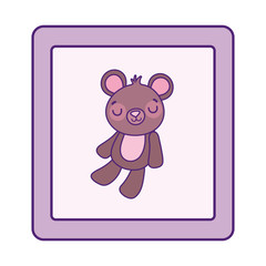 frame decoration of teddy bear ornament