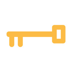 golden key on white background