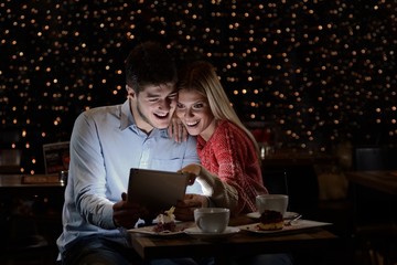 Two lovers posing in various positions