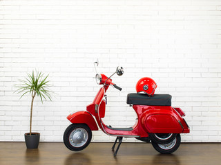 Beautiful red scooter