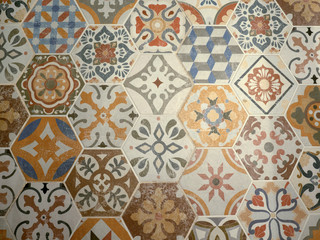 Traditional decorative spanish ceramic tiles