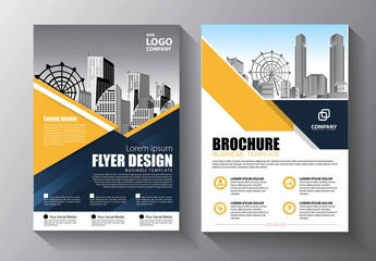 Brochure design, cover modern layout, annual report, poster, flyer in A4 with colorful triangles, geometric shapes for tech, science, market with light background