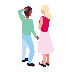 people of business standing on white background