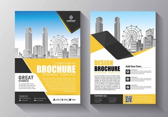 Brochure design, cover modern layout, annual report, poster, flyer in A4 with colorful triangles, geometric shapes for tech, science, market with light background